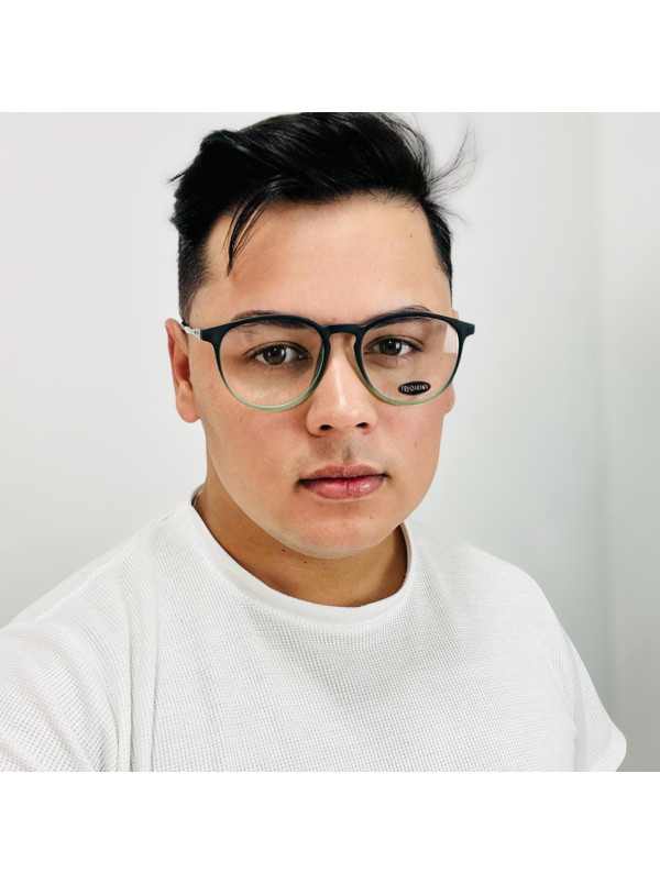 Armação Masculina 3219 Preta e Verde